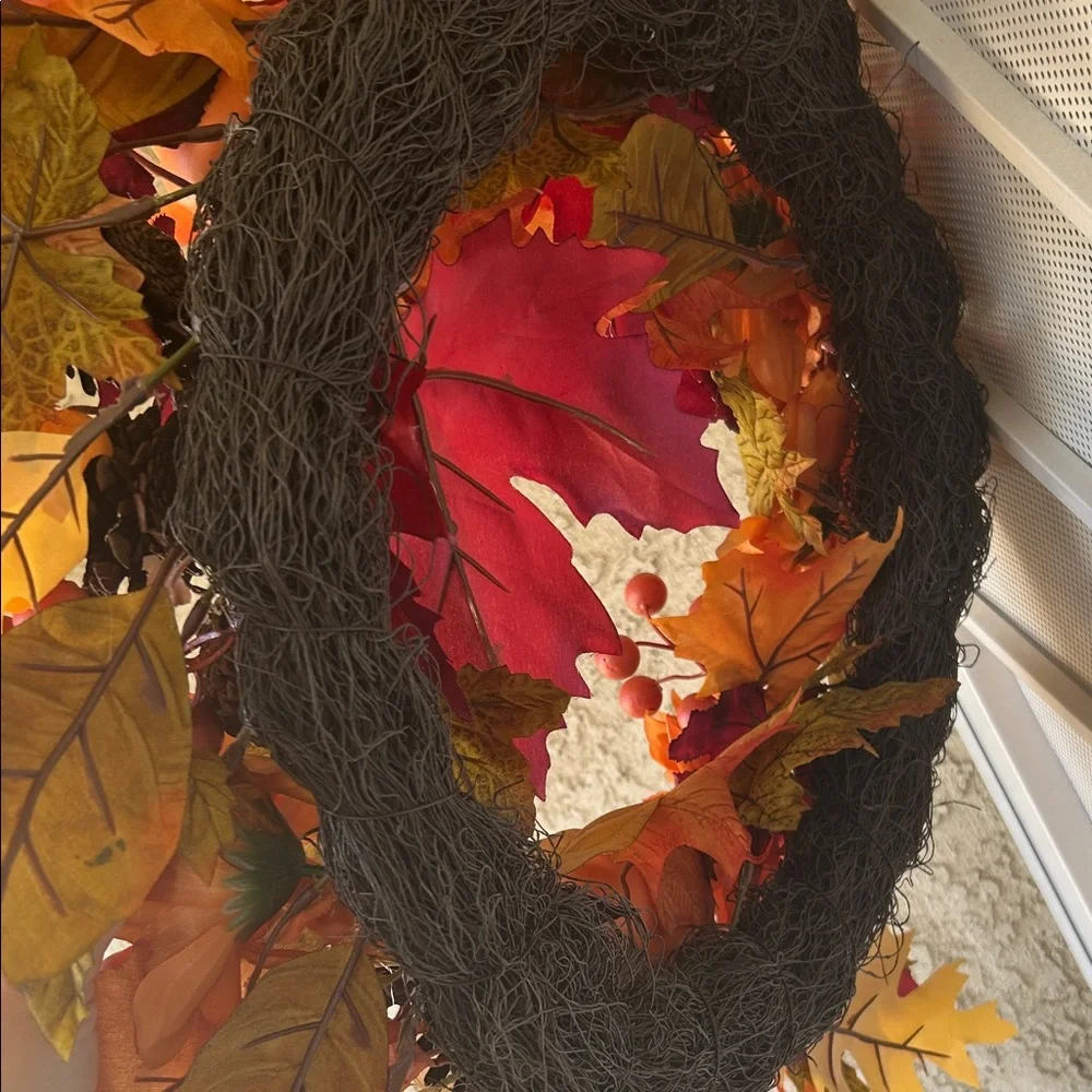 Autumn Harvest Wreath with Pumpkins